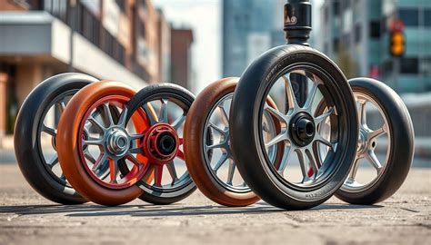 Diagramme des différents types de noyaux de roues de trottinette