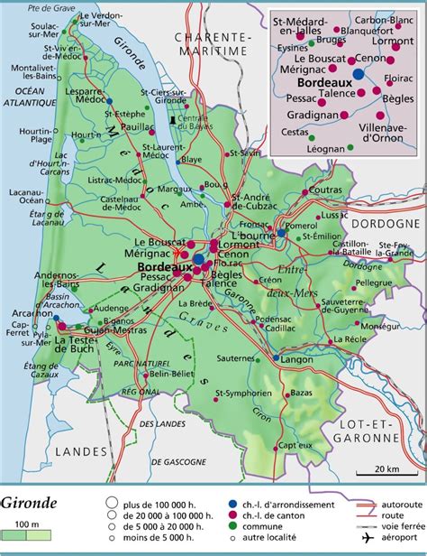 Carte de la Gironde indiquant Val-de-Virvée et Salignac