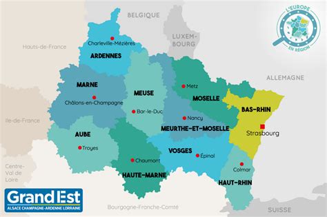 Carte de la région Grand Est montrant Ranspach-le-Haut et les frontières