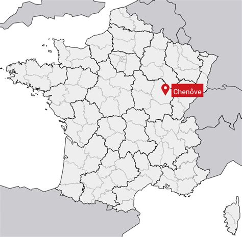 Carte de Chenôve indiquant l'emplacement de la Boucherie des Valendons