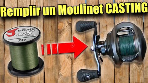 Moulinet de pêche avec tresse et nylon