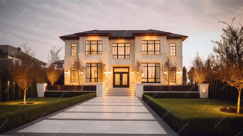 Une façade de maison avec une grande porte d'entrée à deux tierces vitrées