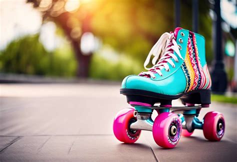 Athlète en plein sprint sur des patins à roulettes