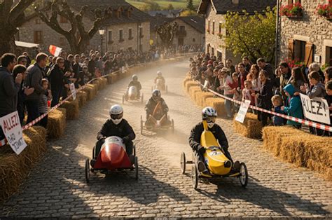 Course de caisses à savon en action