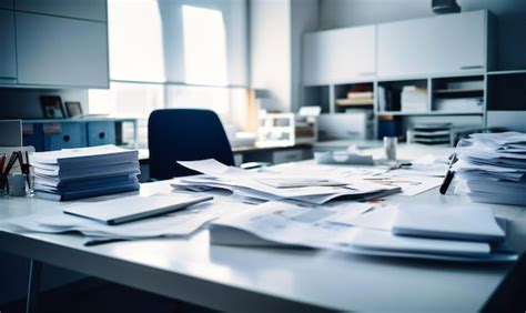 Bureau administratif avec des documents